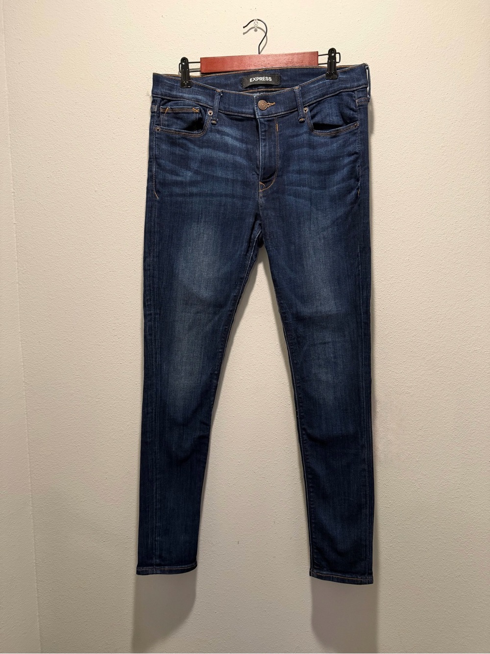 Express Dark Wash Mid Rise Skinny Jean Legging Size 10